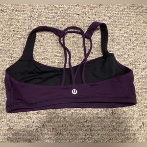 Lululemon purple strapy back sports bra
